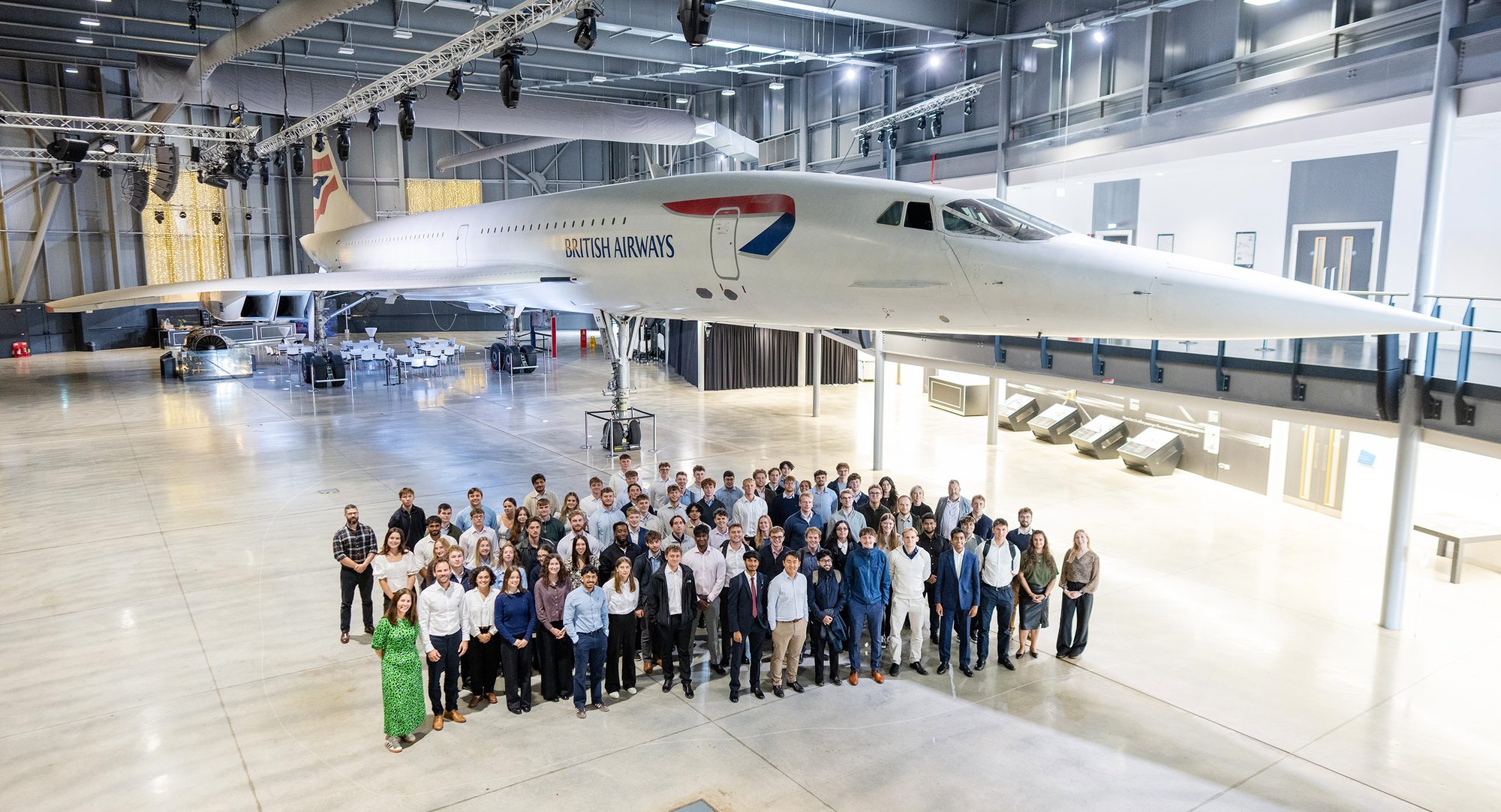 Frazer-Nash graduates at the Concorde hangar